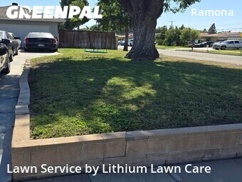 Lawn mowing work completed in Riverside, CA