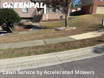 Front Yard Mowing in Hoover, 35226, Lawn Care by Accelerated Mowers , work completed in Dec , 2025