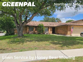 Yard Cuttingin Schertz,78108,Lawn Maintenance by Honey Bear Mowing, work completed in Nov , 2025