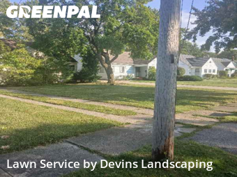 Backyard Mowing in North Olmsted, 44070, Lawn Management by Devins Landscaping, work completed in Oct , 2025