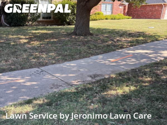 Yard Mowingin Burleson,76028,Lawn Cutting by Jeronimo Lawn Care , work completed in Jan , 2026