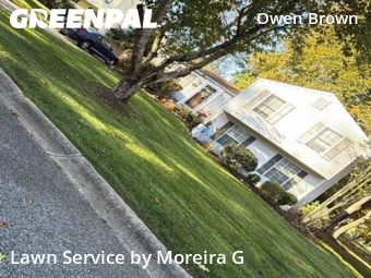 Front Yard Mowing in Columbia, 21045, Grass Care by Moreira G, work completed in Nov , 2025