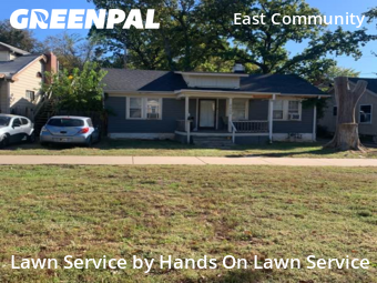 Front Yard Mowing in Kansas City, 64127, Garden Trimming by Hands On Lawn Service, work completed in Nov , 2025