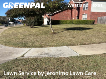 Yard Mowingin Fort Worth,76116,Grass Cutting by Jeronimo Lawn Care , work completed in Dec , 2025