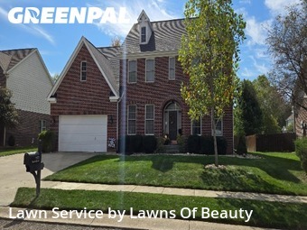 Yard Maintenance in Brownsburg, 46112, Front Yard Mowing by Lawns Of Beauty, work completed in Dec , 2025