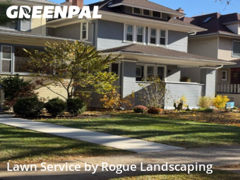 Property Maintenance in Oak Park, 60302, Front Yard Mowing by Rogue Landscaping, work completed in Nov , 2025