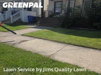 Completed mowing work