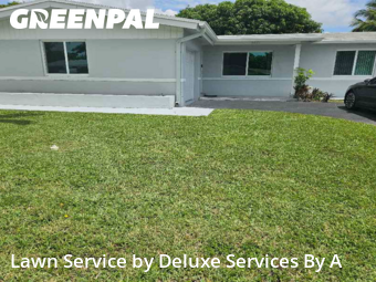 Yard Cuttingin Sunrise,33322,Grass Cutting by Deluxe Services By A, work completed in Dec , 2025