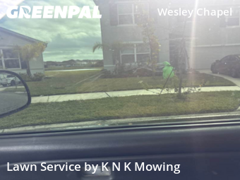 Yard Cuttingin Wesley Chapel,33545,Lawn Maintenance by K N K Mowing, work completed in Nov , 2025