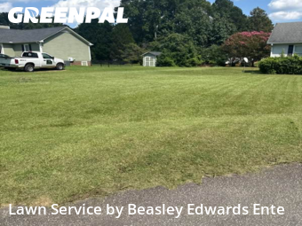 Lawn Cuttingin Clayton,27520,Lawn Care by Beasley Edwards Ente, work completed in Nov , 2025