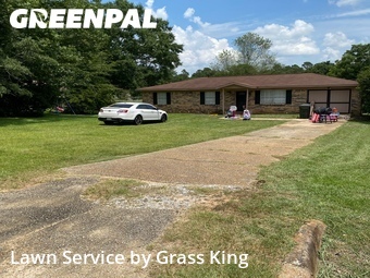 Completed mowing work