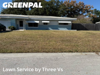 Lawn Mowingin Clearwater,33759,Lawn Maintenance by Three Vs , work completed in Dec , 2025