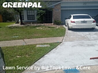 Completed mowing work