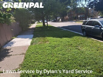 Completed mowing work