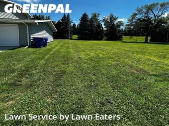 Completed mowing work