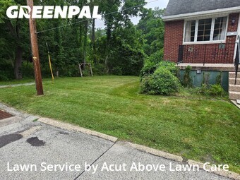 Completed mowing work
