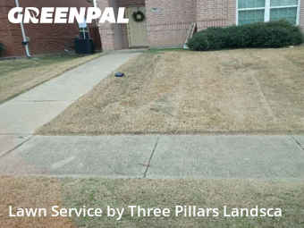 Lawn Maintenancein Grand Prairie,75052,Grass Cut by Three Pillars Landsca, work completed in Dec , 2025