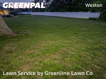 Lawn mowed in Weston, 6883