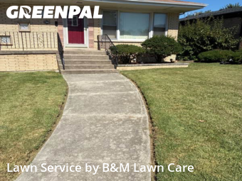 Yard Care in South Holland, 60473, Front Yard Mowing by B&M Lawn Care, work completed in Nov , 2025