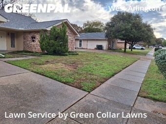 Backyard Mowing in Arlington, 76016, Grass Cutting by Green Collar Lawns, work completed in Dec , 2025